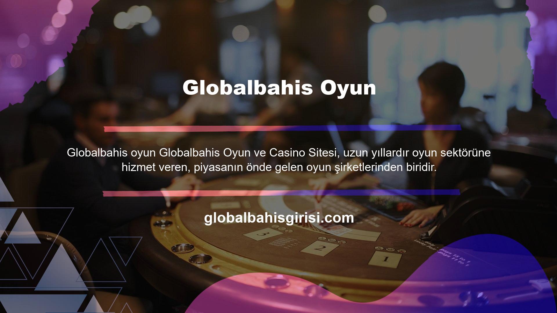 Globalbahis bahis ve casino sitesi, spor bahislerinden casino ve poker oyunlarına kadar onlarca farklı bahis türü sunmaktadır